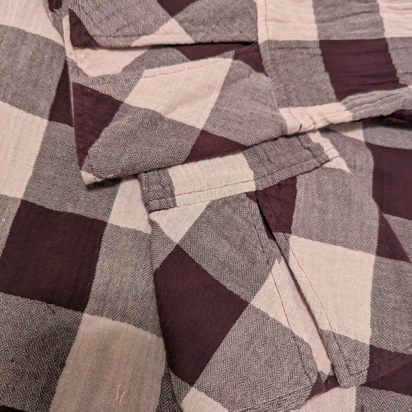 Time and Tru Pink and Purple Plaid Tunic - Picture 5 of 7